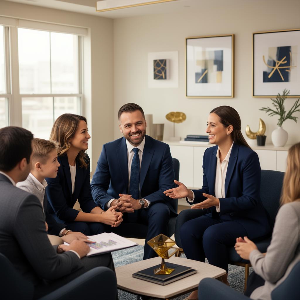 The Kington Group team meeting with clients